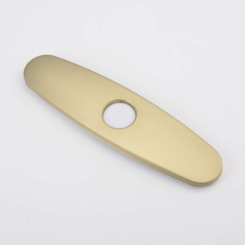 SHAMANDA 10-Inch Escutcheon Hole Cover Deck Plate for Bathroom Kitchen Sink Faucet Stainless Steel, Brushed Goldï¼ŒDP60001-3 - Image 5